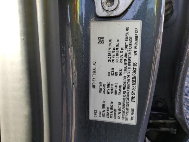 2022 TESLA MODEL 3 #3315598772