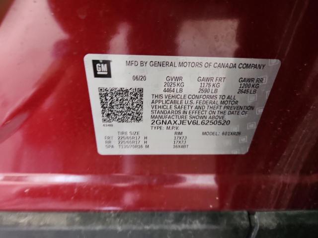 2020 CHEVROLET EQUINOX LT - 2GNAXJEV6L6250520