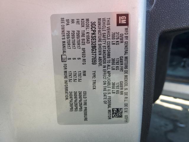 2011 CHEVROLET SILVERADO K1500 LT - 3GCPKSE32BG377659