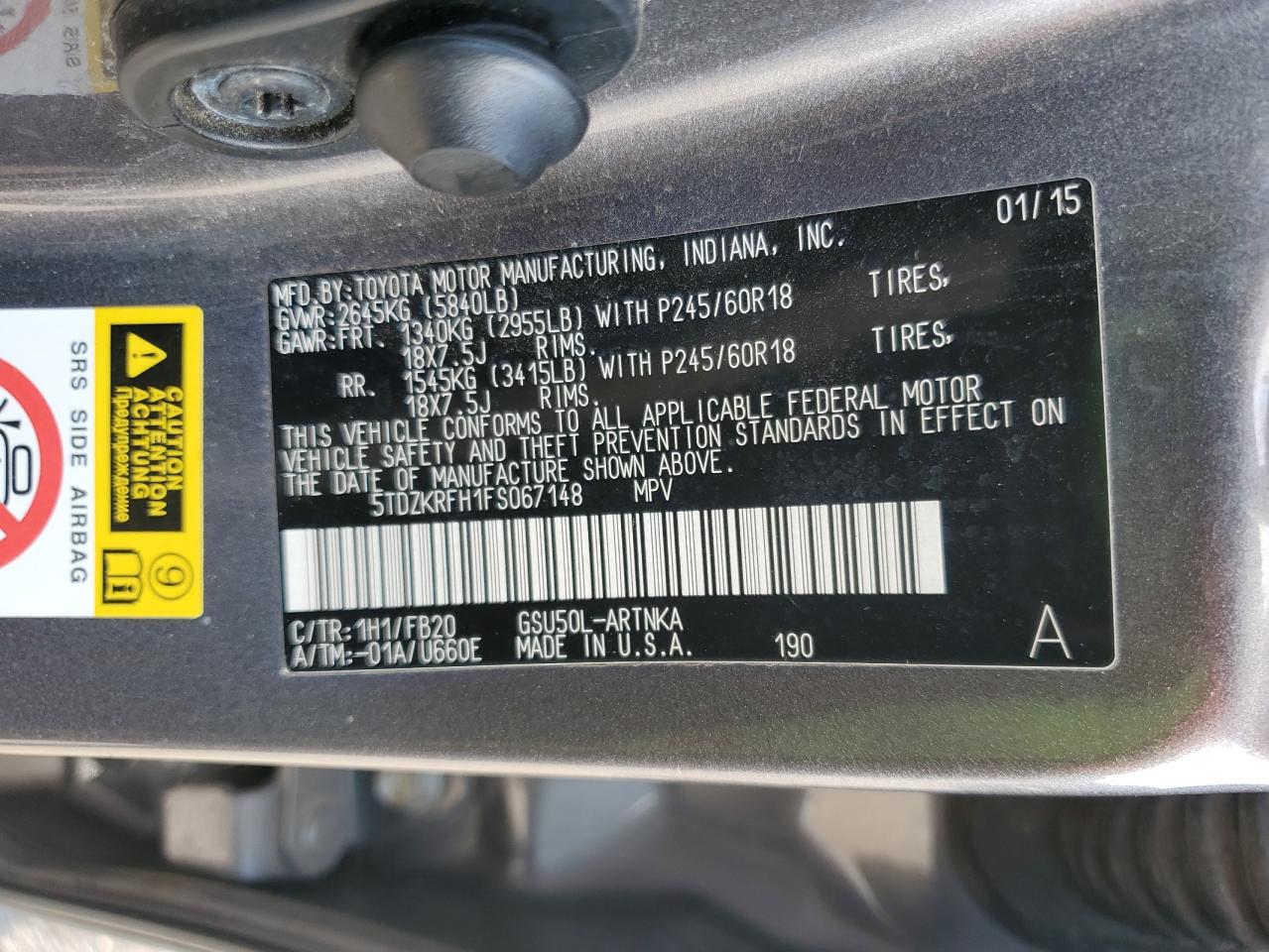 TOYOTA HIGHLANDER LE