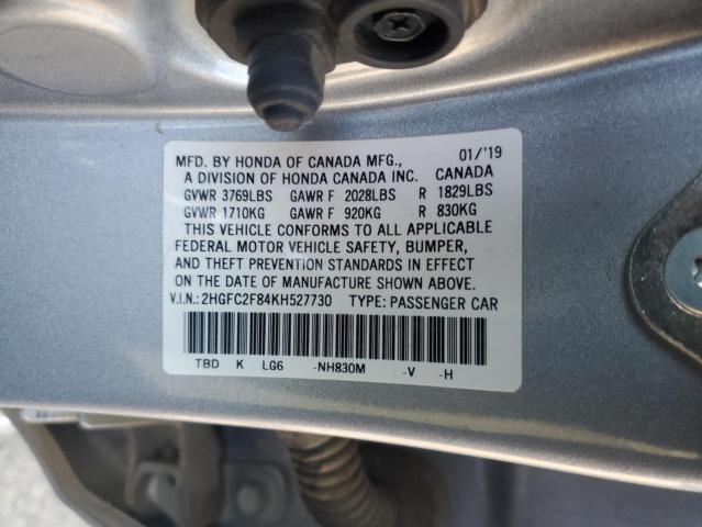 2019 HONDA CIVIC SPORT - 2HGFC2F84KH527730