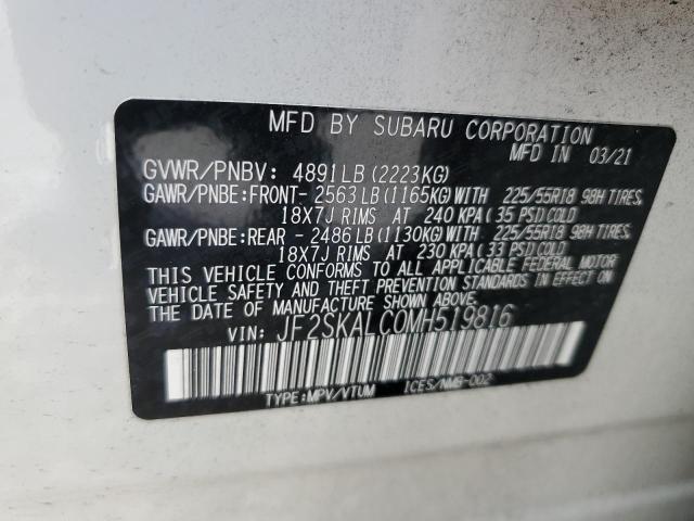 2021 SUBARU FORESTER S - JF2SKALC0MH519816