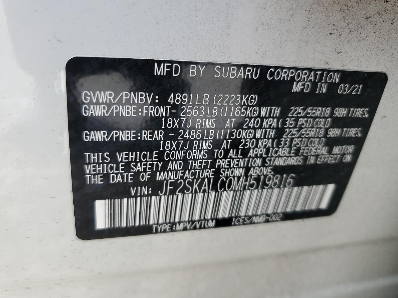 SUBARU FORESTER SPORT