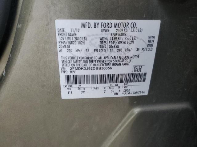 2013 FORD EDGE SEL - 2FMDK3J92DBB36656