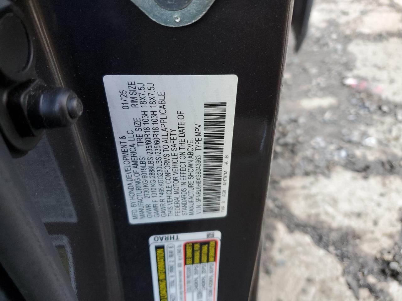 Lot #3311700219 2025 HONDA ODYSSEY EX