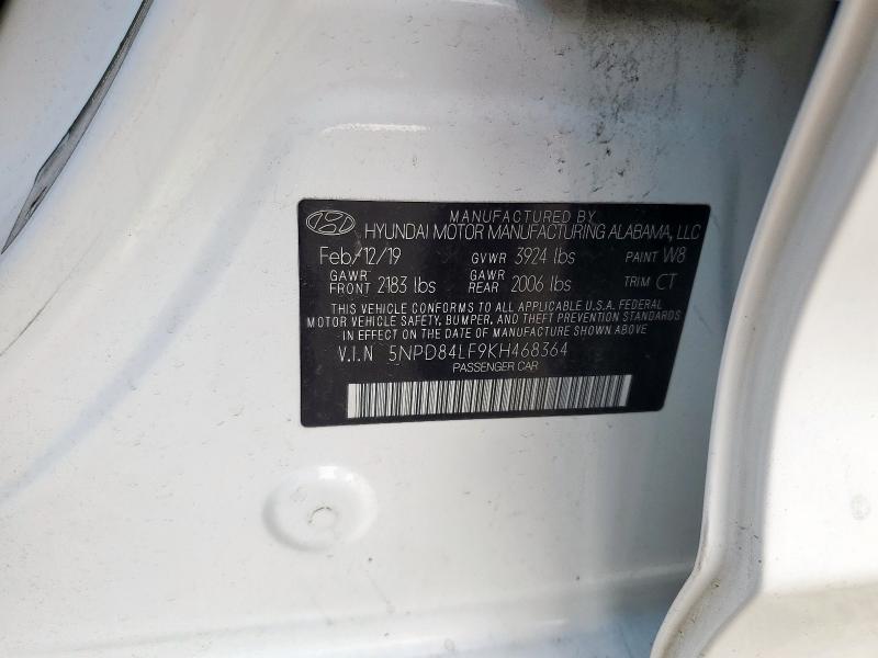 2019 HYUNDAI ELANTRA SE - 5NPD84LF9KH468364