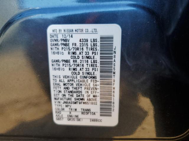 2015 NISSAN ROGUE SELE #3281391019