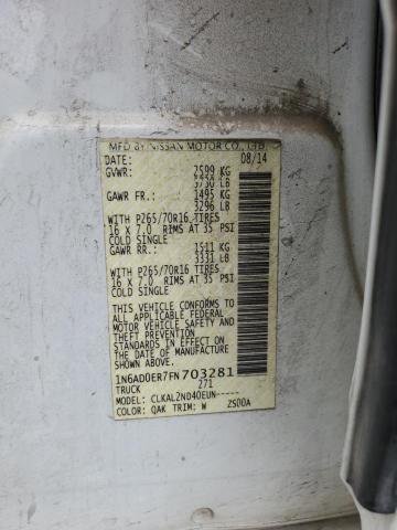 2015 NISSAN FRONTIER S 1N6AD0ER7FN703281