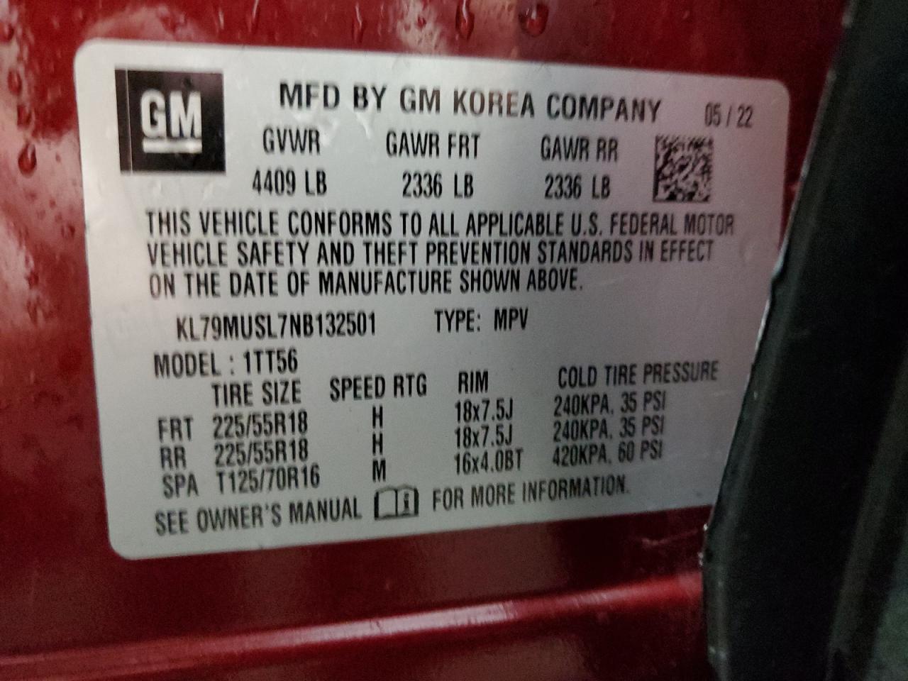 CHEVROLET TRAILBLAZER RS