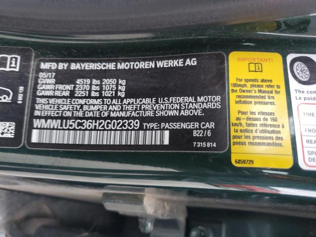 2017 MINI COOPER S C WMWLU5C36H2G02339