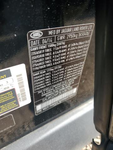 2014 LAND ROVER RANGE ROVE - SALWG2WF3EA367935