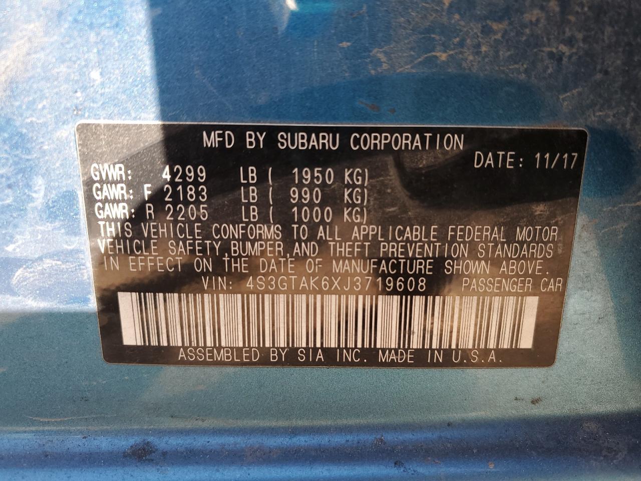 SUBARU IMPREZA SPORT