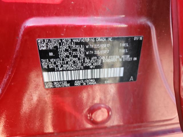 2016 TOYOTA RAV4 XLE - 2T3WFREV6GW253315