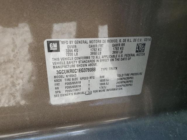 2014 CHEVROLET SILVERADO - 3GCUKREC1EG378088