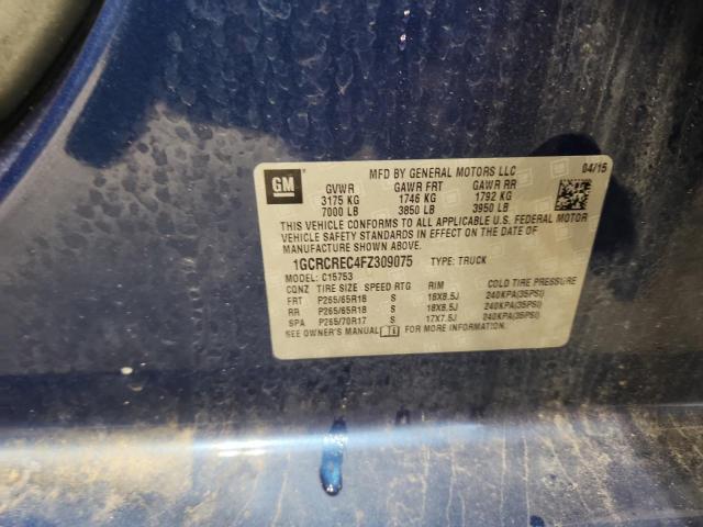 2015 CHEVROLET SILVERADO - 1GCRCREC4FZ309075