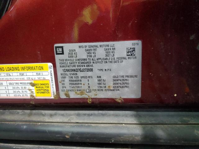 2016 CHEVROLET TRAVERSE L #3308347049