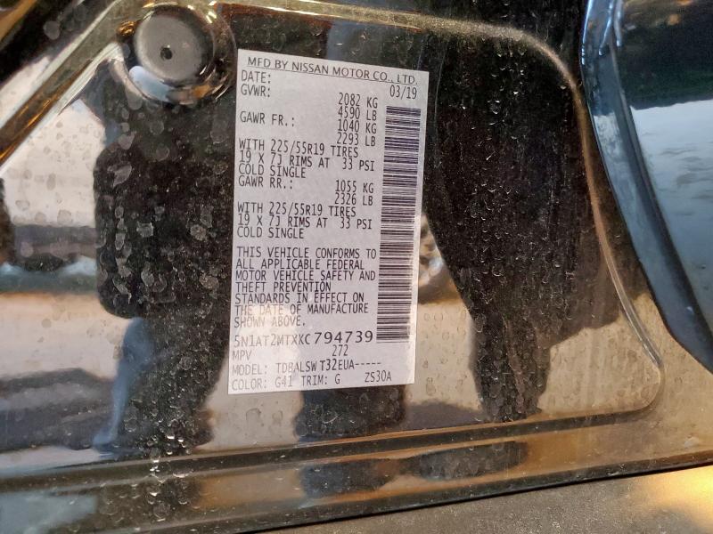 2019 NISSAN ROGUE S #3296441644