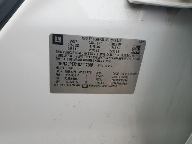 2013 CHEVROLET EQUINOX LT - 1GNALPEK1DZ117268