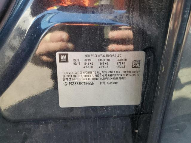 2015 CHEVROLET CRUZE LT - 1G1PC5SB7F7194956