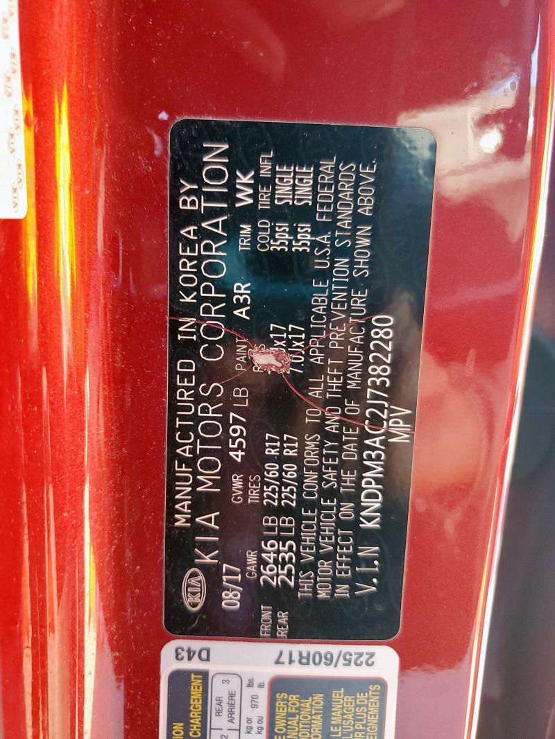 2018 KIA SPORTAGE L - KNDPM3AC2J7382280