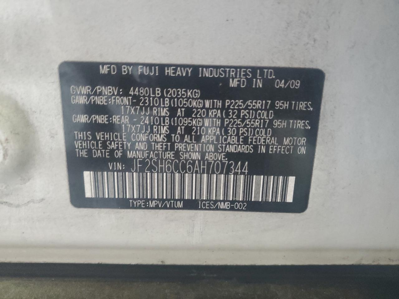 SUBARU FORESTER 2.5X PREMIUM