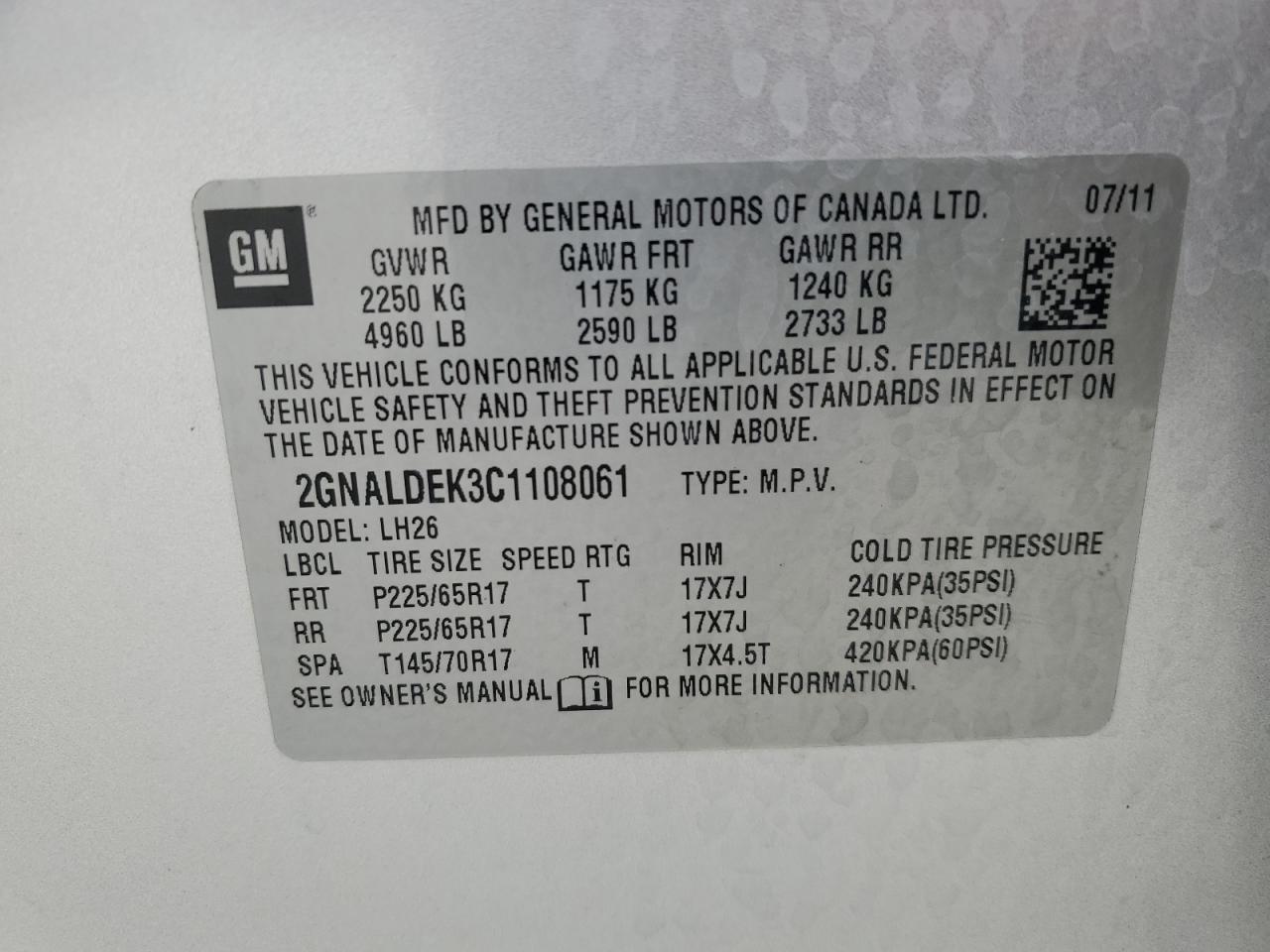 CHEVROLET EQUINOX LT