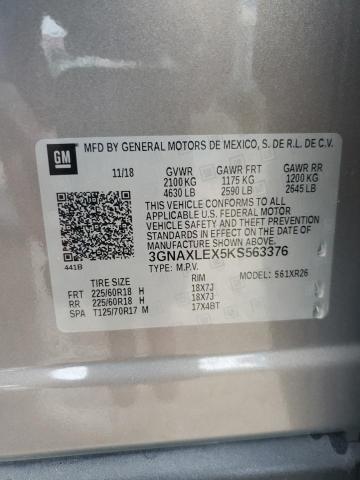 2019 CHEVROLET EQUINOX LT - 3GNAXLEX5KS563376