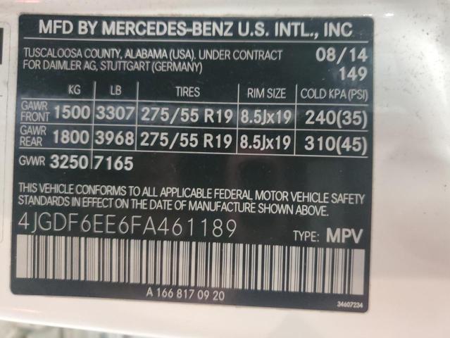 2015 MERCEDES-BENZ GL 450 4MA 4JGDF6EE6FA461189