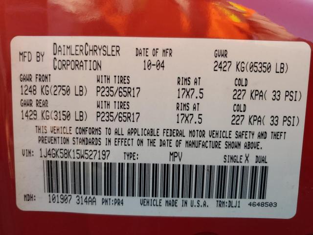 2005 JEEP LIBERTY LI #3302929610