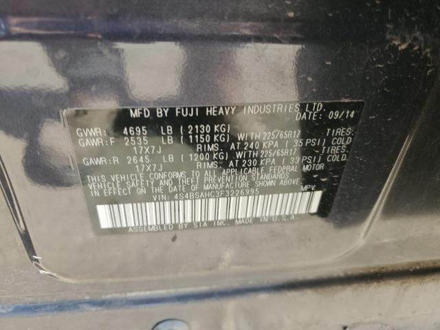 2015 SUBARU OUTBACK 2. - 4S4BSAHC3F3226995