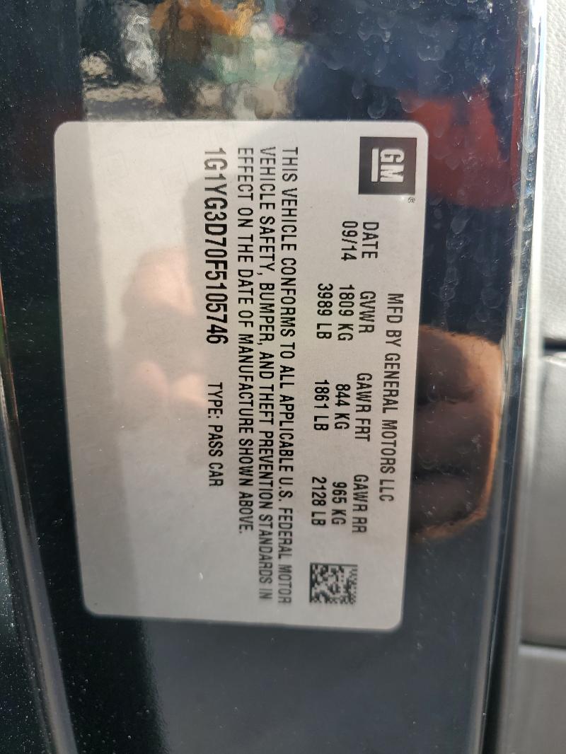 2015 CHEVROLET CORVETTE S - 1G1YG3D70F5105746