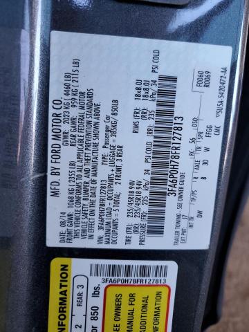 2015 FORD FUSION SE - 3FA6P0H78FR127813