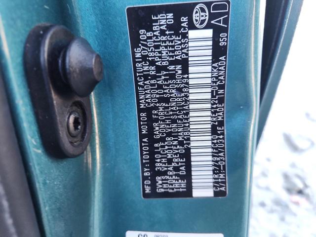 2010 TOYOTA COROLLA BA #3290261218