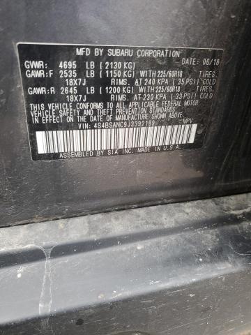 2018 SUBARU OUTBACK 2. 4S4BSANC9J3392189