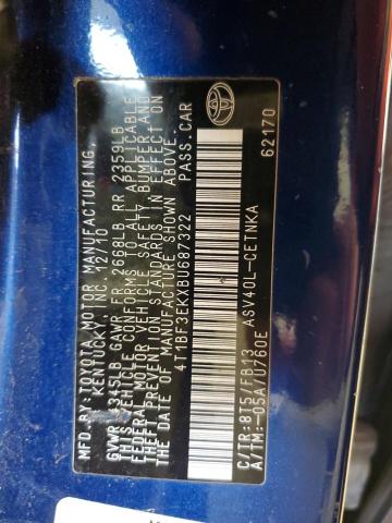 2011 TOYOTA CAMRY BASE #3278606930