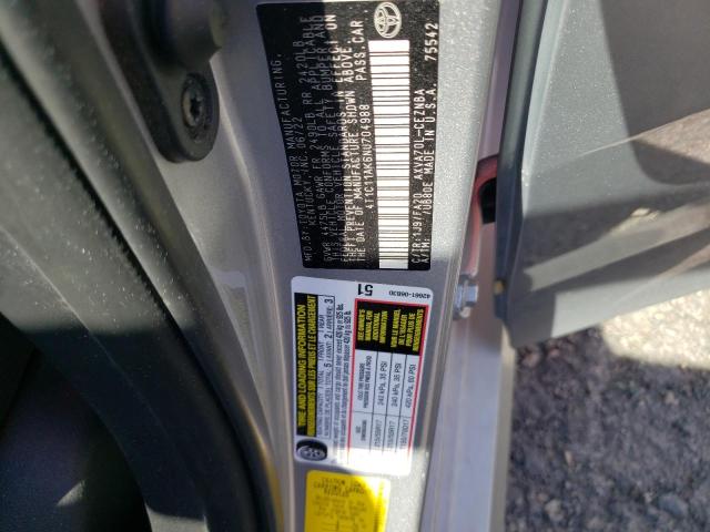 2022 TOYOTA CAMRY LE 4T1C11AK6NU704988