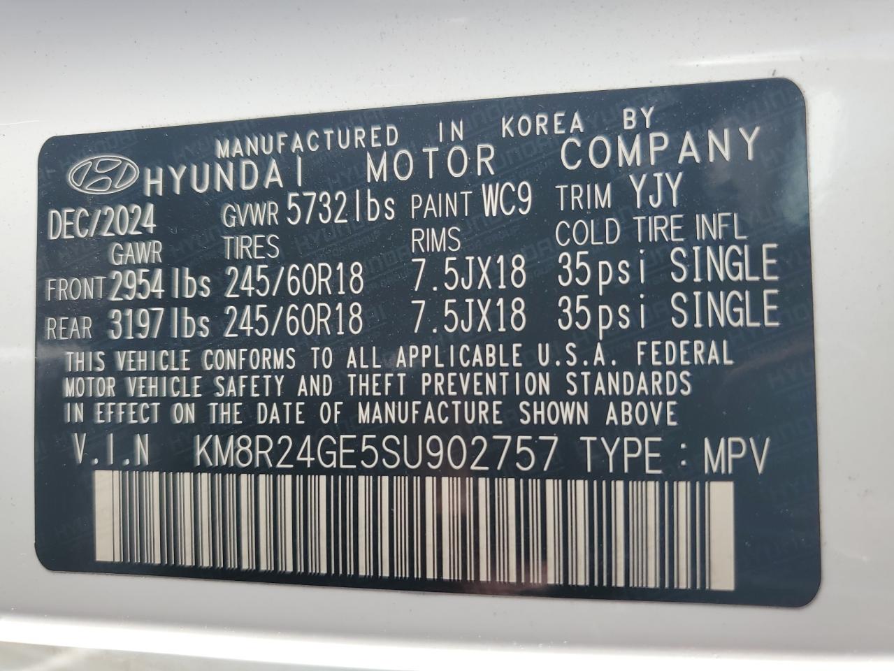Lot #3309743835 2025 HYUNDAI PALISADE S
