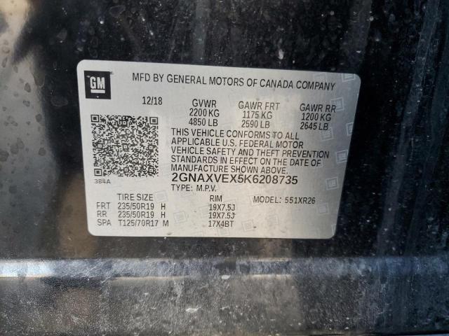 2019 CHEVROLET EQUINOX LT - 2GNAXVEX5K6208735