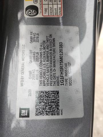 2021 CHEVROLET CAMARO SS - 1G1FH1R75M0120383