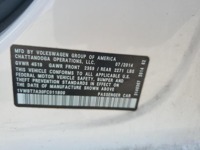 2015 VOLKSWAGEN PASSAT SE - 1VWBT7A30FC011800