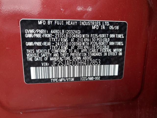 2017 SUBARU FORESTER 2.5I PREMIUM - JF2SJAEC0HH412853