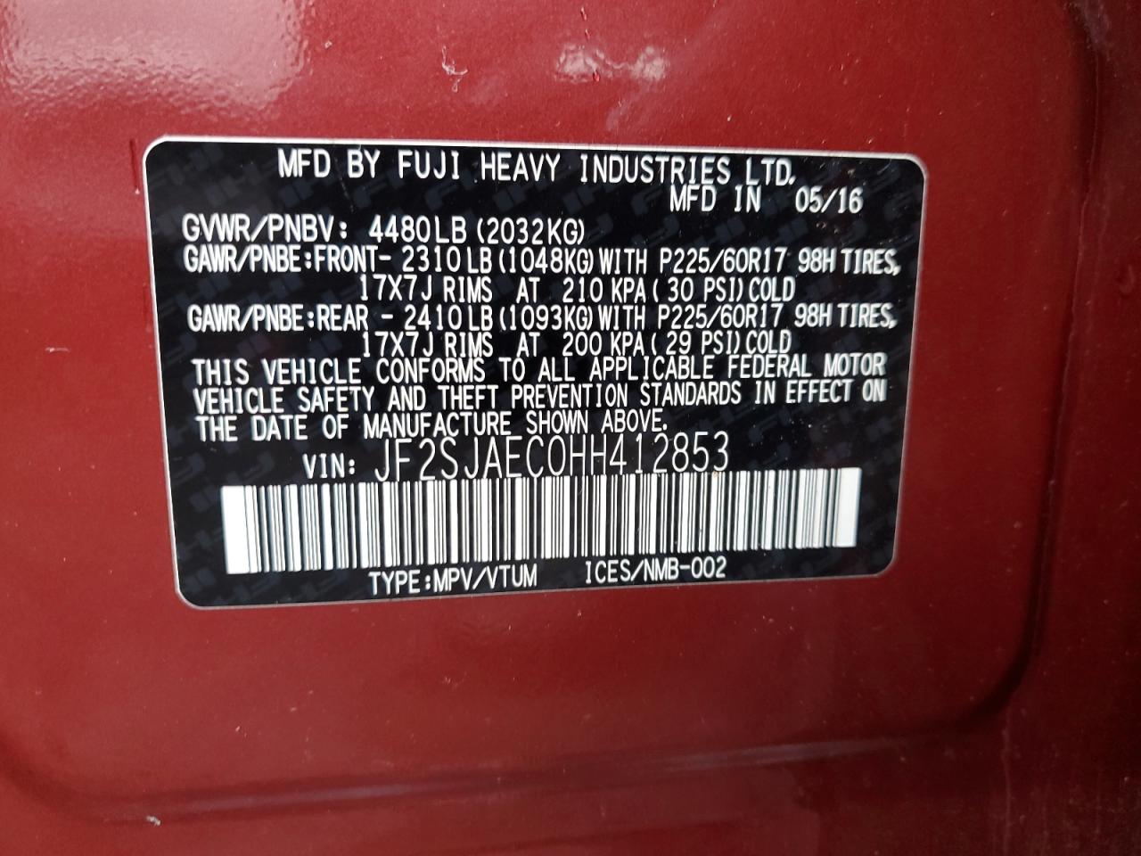 SUBARU FORESTER 2.5I PREMIUM