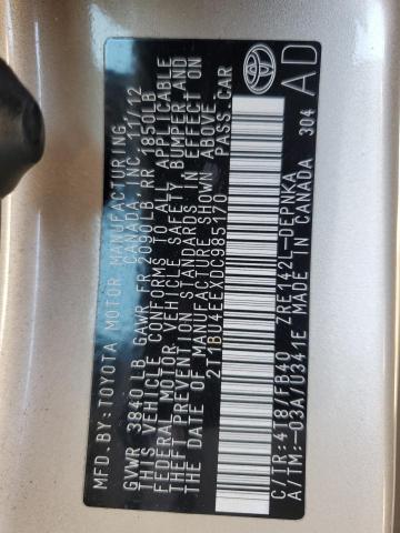 2013 TOYOTA COROLLA BA - 2T1BU4EEXDC985170