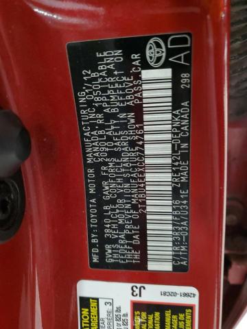 2012 TOYOTA COROLLA BA - 2T1BU4EEXCC774761