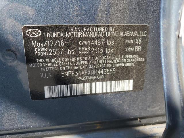 2017 HYUNDAI SONATA SPO 5NPE34AFXHH442855