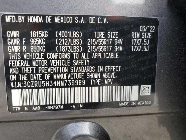 2022 HONDA HR-V LX #3297055541