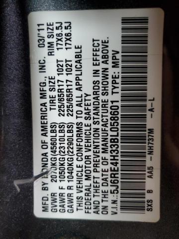 2011 HONDA CR-V LX - 5J6RE4H33BL058601