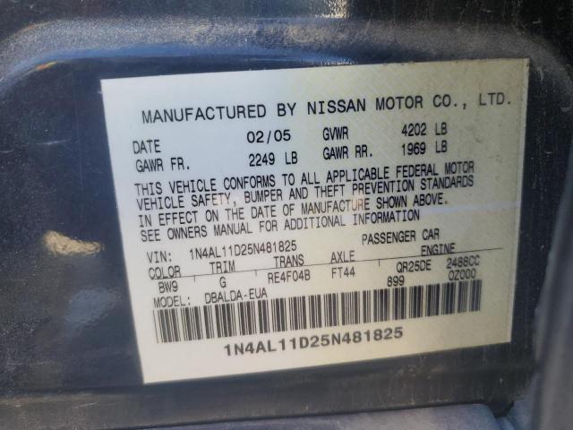 2005 NISSAN ALTIMA MAN #3281750908