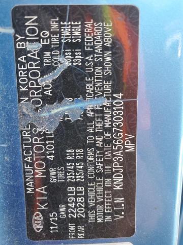 2016 KIA SOUL + KNDJP3A56G7303104