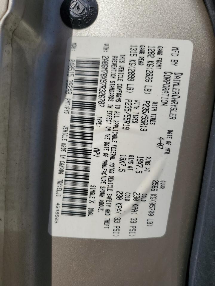 Lot #3301819327 2007 CHRYSLER PACIFICA L